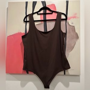 Express Brown Tank Bodysuit NWT